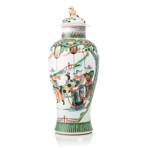 A CHINESE FAMILLE VERTE VASE