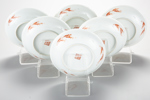 A SET OF SIX CHINESE FAMILLE ROSE PLATES